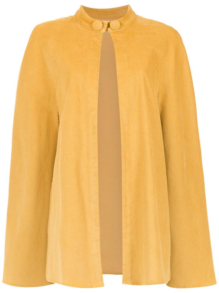 Lilly Sarti Velvet Cape - Yellow & Orange