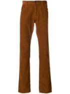 Prada Bootcut Corduroy Trousers - Brown