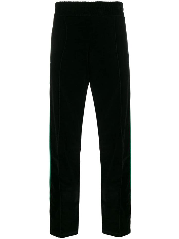 Palm Angels Velvet Stripe Track Pants - Black