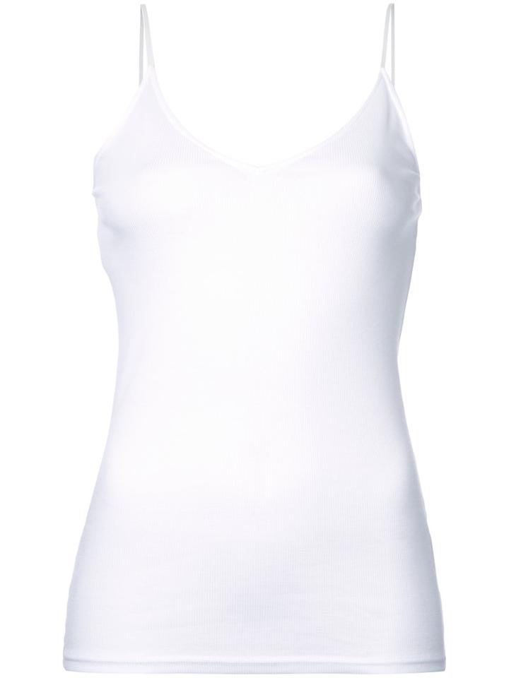 H Beauty & Youth V Neck Cami Top, Women's, White, Lyocell/cotton