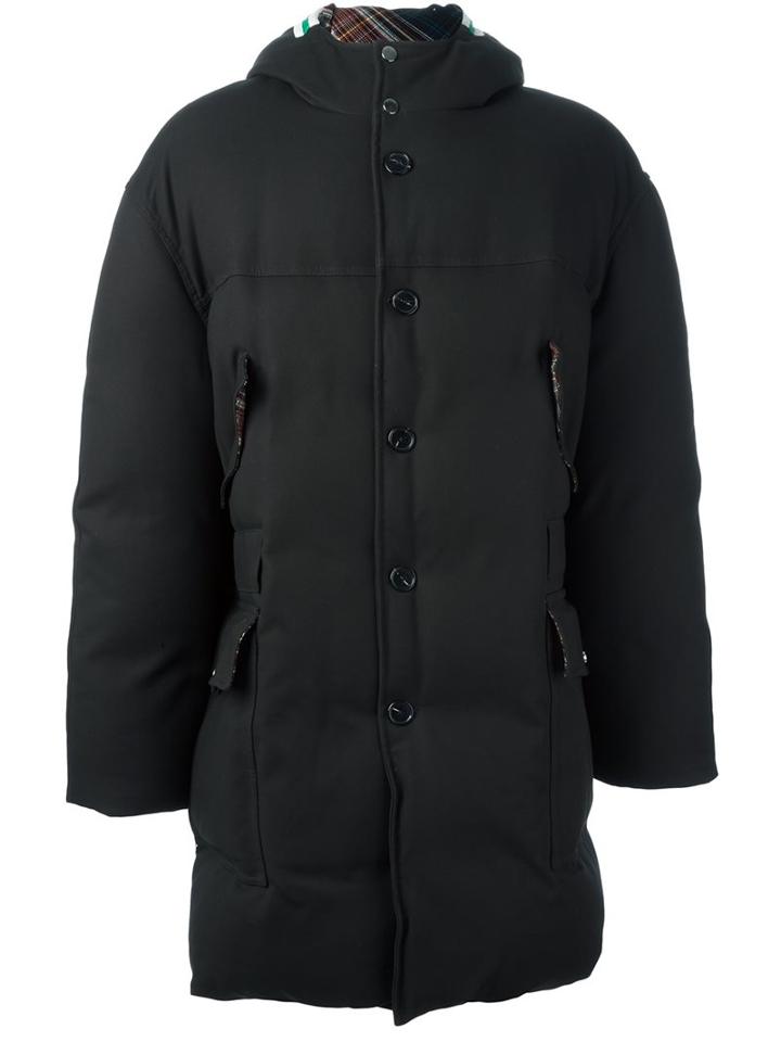 Raf Simons Detroit Down Parka, Men's, Size: 48, Black, Cotton