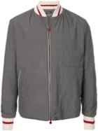 Kiton Quilted Bomber Jacket - Grey