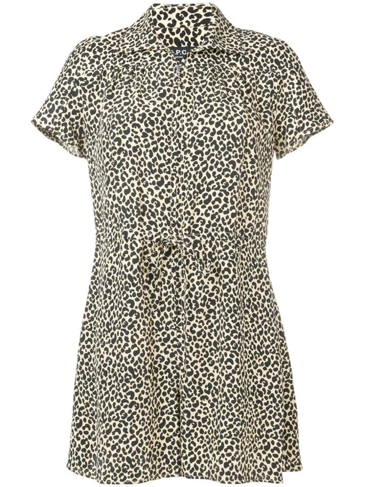 A.p.c. Leopard Print Romper - Neutrals