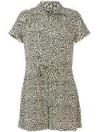 A.p.c. Leopard Print Romper - Neutrals