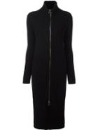 Twin-set Long Zipped Cardigan, Women's, Size: Large, Black, Polyamide/viscose/wool/cashmere