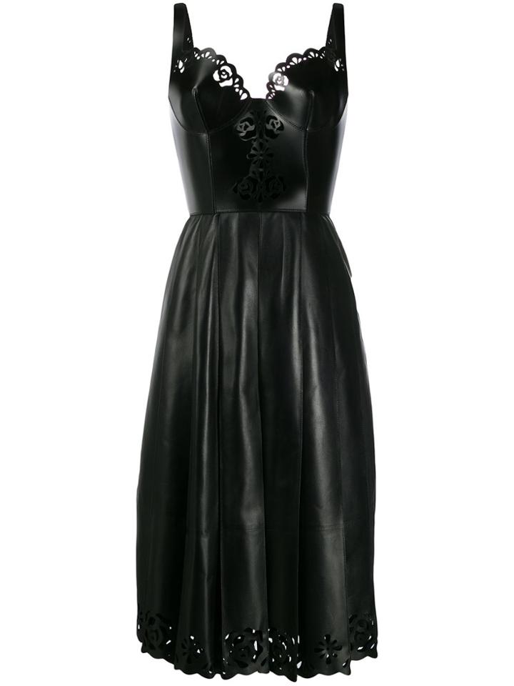 Alexander Mcqueen Cut-out Details Midi Dress - Black