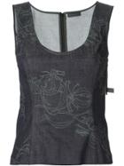 Anteprima Fiore Gloriosa Vest Top - Blue