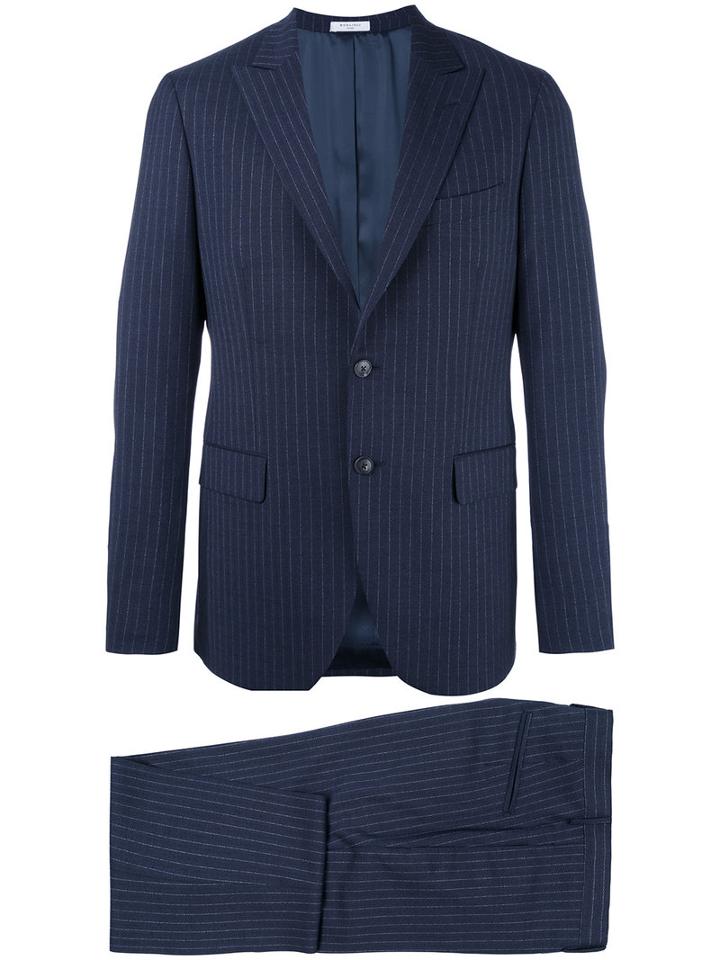 Boglioli Formal Suit, Men's, Size: 52, Blue, Virgin Wool/cupro