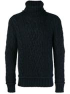 Paul & Shark Cable Knit Sweater - Blue