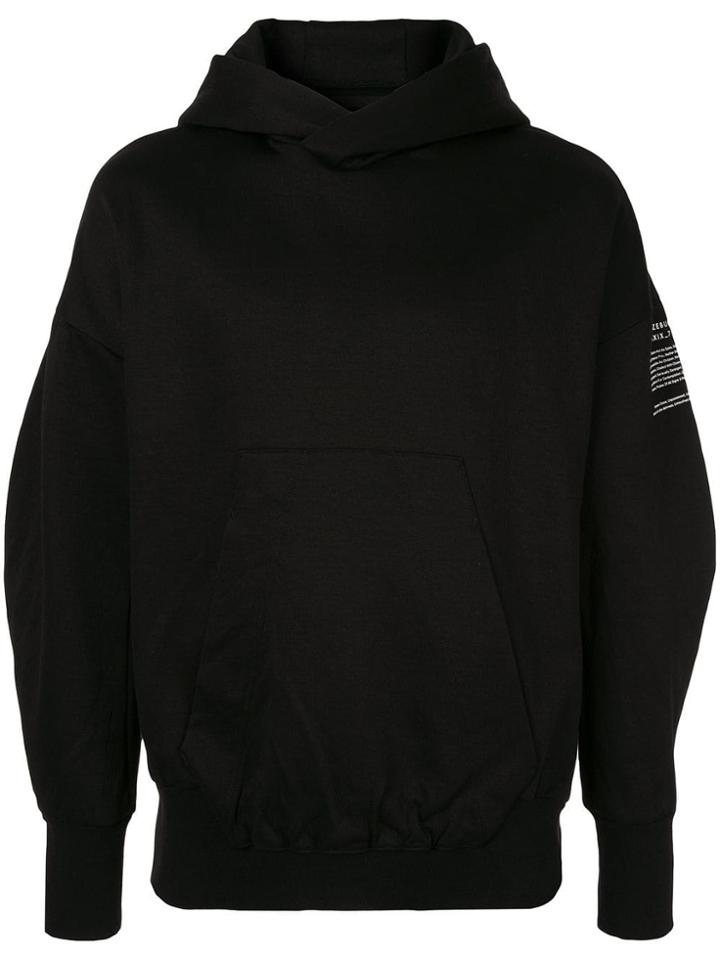 Julius Graphic Print Hoodie - Black