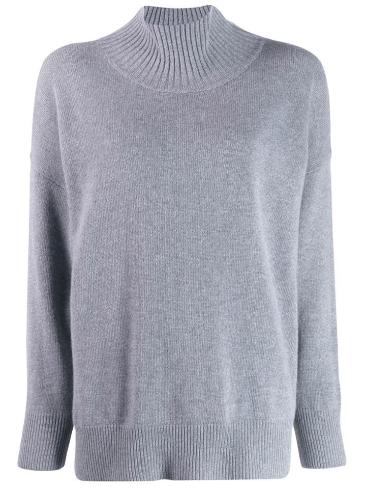 Roberto Collina Funnel Neck Jumper - Grey