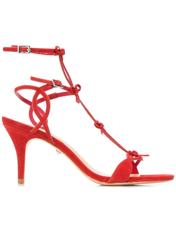 Schutz Bow Detail Sandals - Red