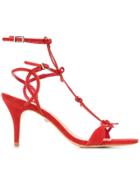 Schutz Bow Detail Sandals - Red