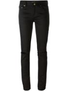 Saint Laurent Ripped Skinny Jeans, Women's, Size: 26, Black, Cotton/spandex/elastane