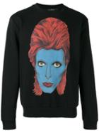 David Bowie Sweatshirt - Men - Cotton/polyester - Xl, Black, Cotton/polyester, John Richmond
