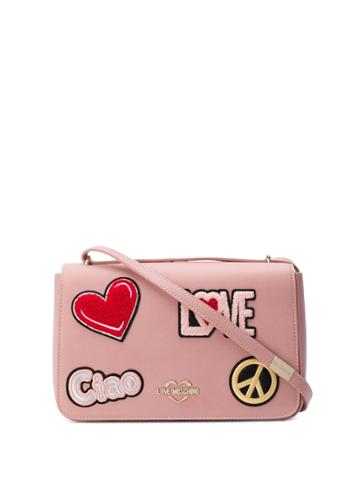 Love Moschino Faux Leather Logo Bag - Neutrals