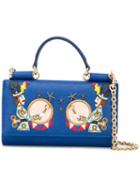 Dolce & Gabbana Mini 'von' Wallet Crossbody Bag, Women's, Blue, Calf Leather