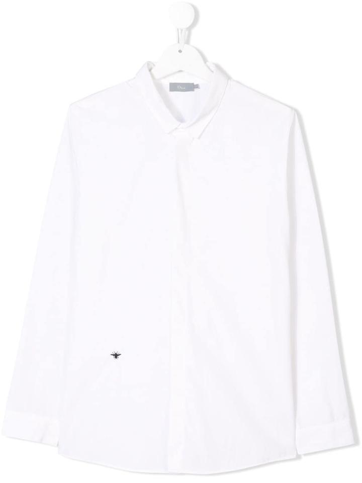 Baby Dior Teen Pointed Collar Shirt - White