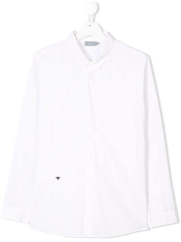 Baby Dior Teen Pointed Collar Shirt - White