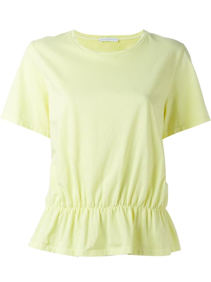 Société Anonyme Frill Hem Top, Women's, Size: Large, Yellow/orange, Cotton