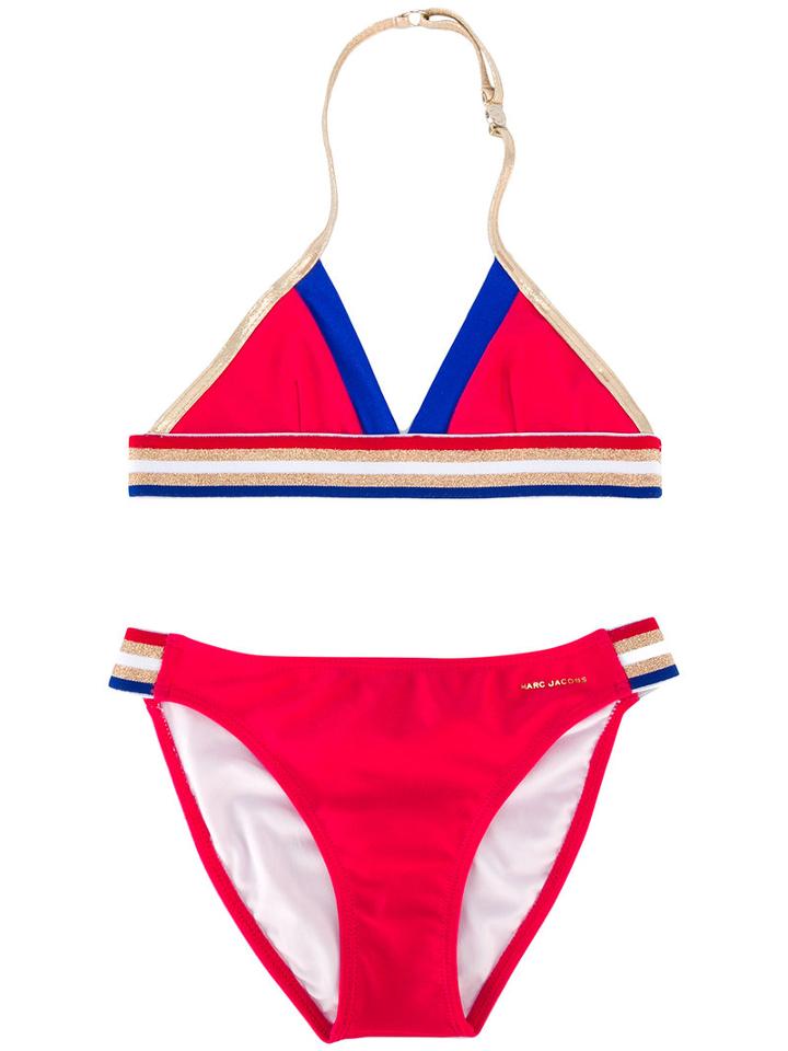 Little Marc Jacobs - Striped Bikini - Kids - Polyamide/polyester/spandex/elastane - 6 Yrs, Red