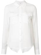 Veronica Beard Button-up Shirt, Women's, Size: 4, White, Silk