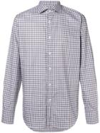 Canali Checked Fitted Shirt - Brown