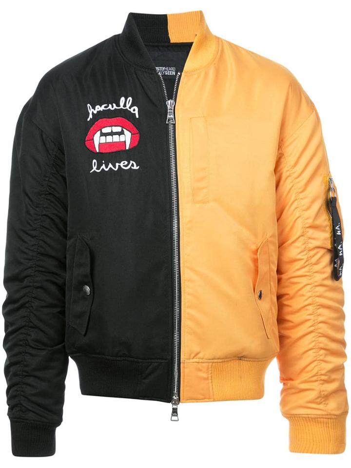 Haculla 2faced Panel Bomber Jacket - Black