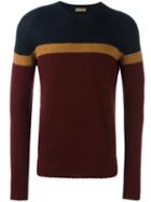 Etro Cashmere Colour Block Pullover, Men's, Size: Large, Red, Cashmere