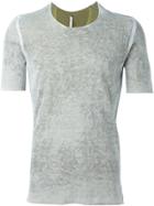 Label Under Construction Faded Effect Fitted T-shirt - Grey