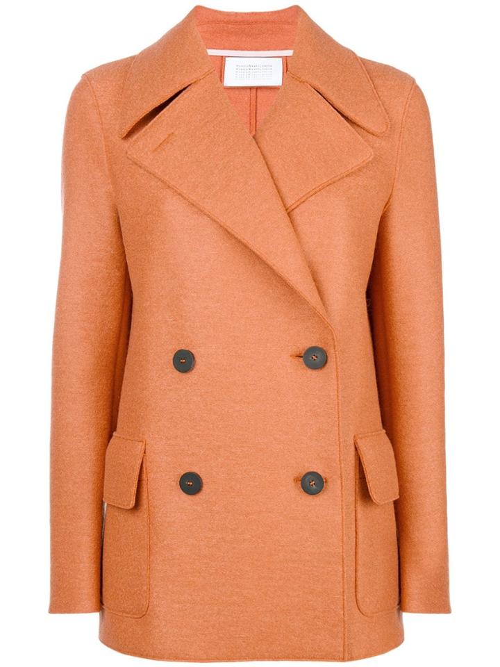 Harris Wharf London Double Breasted Oversized Blazer - Yellow
