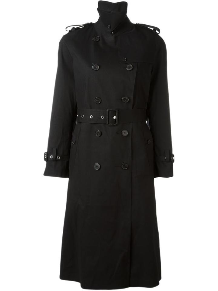 Mackintosh Belted Trench Coat, Women's, Size: 38, Black, Cotton