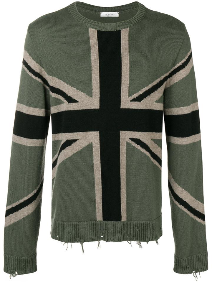 Valentino British Flag Jumper - Green