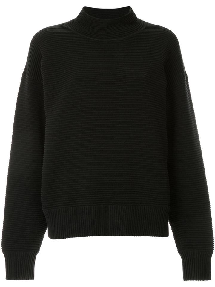 Nagnata Ribbed Knit Turtleneck Jumper - Black
