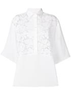 Valentino Lace Panelled Shirt - White