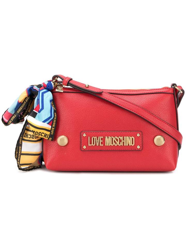 Love Moschino Logo Scarf Crossbody Bag - Red