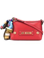 Love Moschino Logo Scarf Crossbody Bag - Red