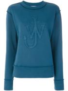 Jw Anderson Applique Logo Sweatshirt - Blue