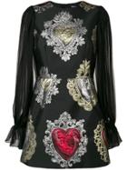 Dolce & Gabbana Embroidered Floral Dress - Black