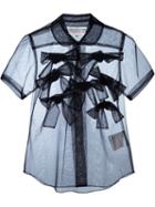 Comme Des Garçons Girl Bow Appliqué Sheer Blouse