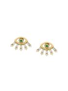 Ileana Makri Baguette Eye Stud Earrings - Metallic