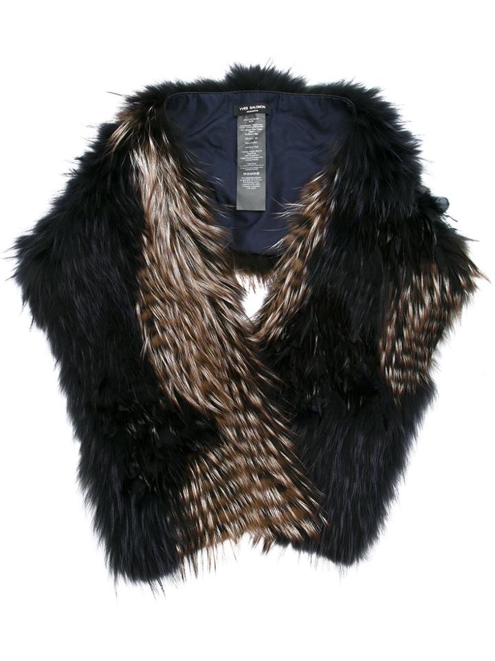 Yves Salomon Two-tone Stole - Multicolour