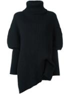 Ann Demeulemeester Oversized Turtleneck Jumper, Women's, Size: 40, Black, Nylon/alpaca