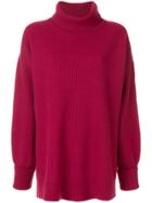 Maison Margiela Ribbed Turtleneck Sweater - Pink & Purple