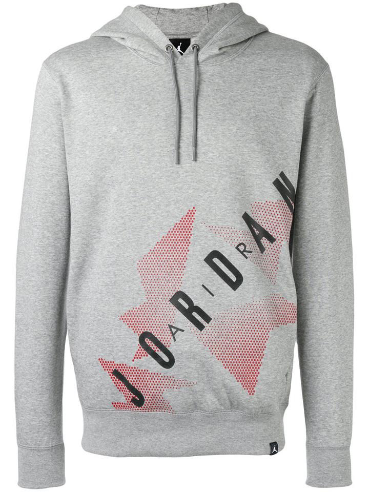 Nike Air Jordan Hoodie, Men's, Size: Xl, Grey, Cotton/polyester