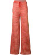 M Missoni Knitted Palazzo Trousers - Red