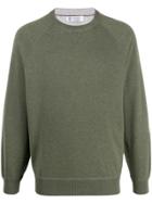 Brunello Cucinelli Relaxed-fit Knit Jumper - Green
