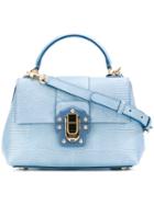 Dolce & Gabbana - Snake Embossed 'lucia' Bag - Women - Calf Leather - One Size, Blue, Calf Leather
