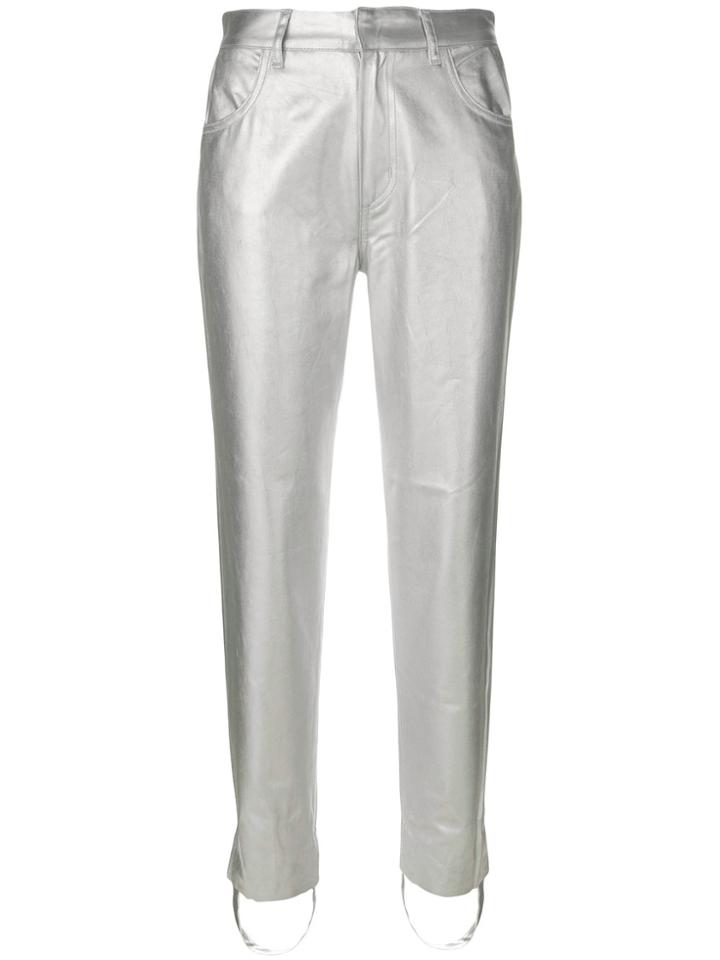 Golden Goose Deluxe Brand Metallic Fitted Trousers - Grey