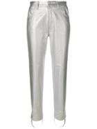 Golden Goose Deluxe Brand Metallic Fitted Trousers - Grey
